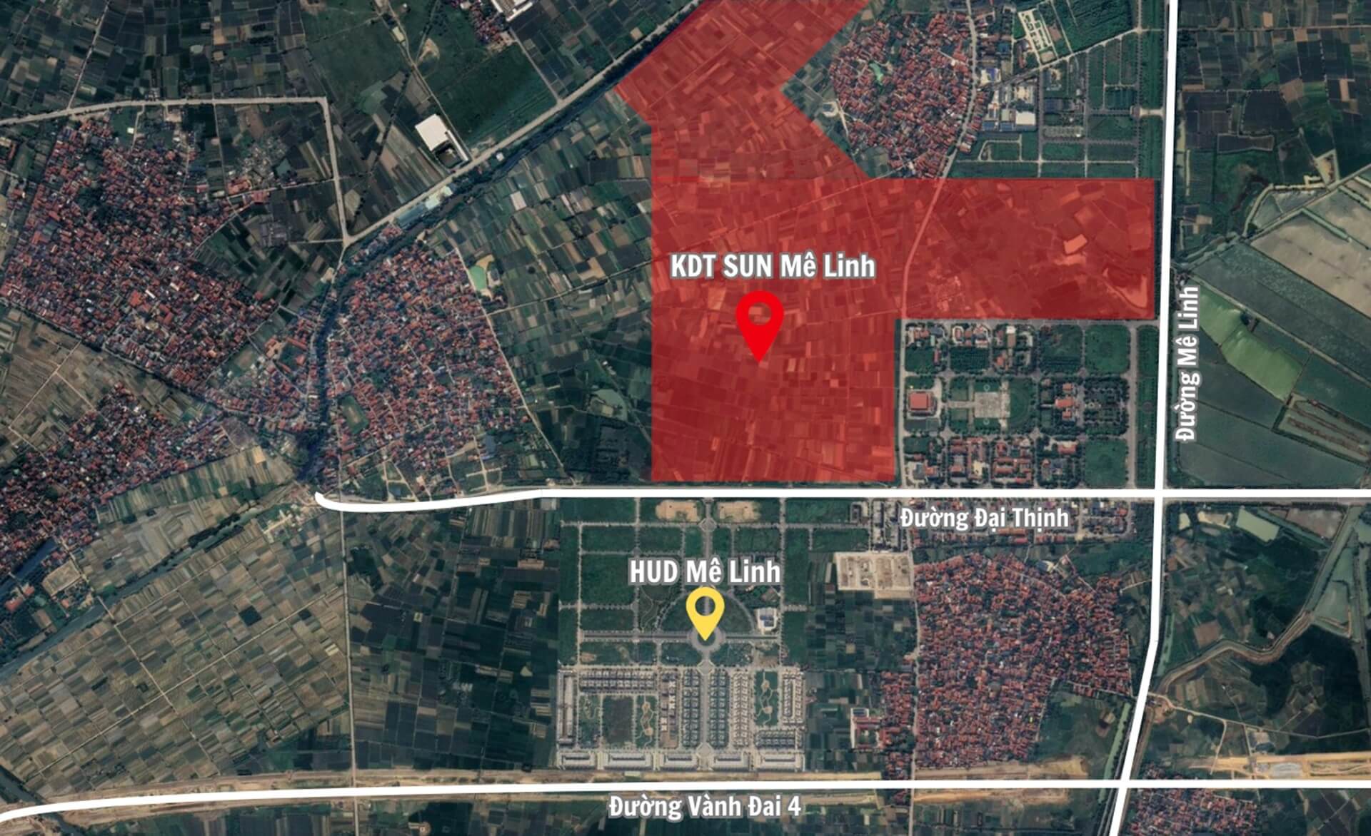 vị trí dự án Taseco Mê Linh